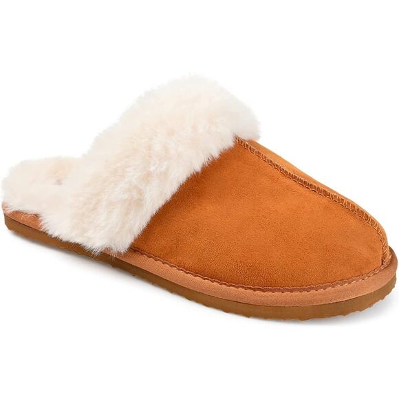 Journee Collection Women's Delanee Tru Comfort Foam Slipper, Brown Size 7.5M - Picture 1 of 3